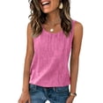 thumbnail image 7 of Linen Tank Tops for Women 2026 Spring Summer Casual Comfy Sleeveless Linen Shirts Loose Lightweight Gauze Camisoles Light pink S, 7 of 7