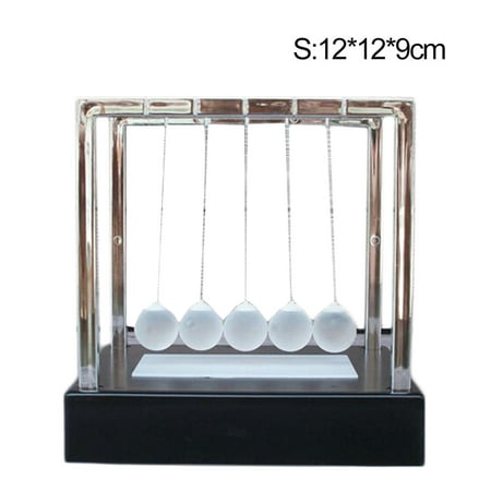 Light Up Newton S Cradle Glass Balance Ball Pendulum Toy Desk
