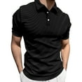 thumbnail image 1 of Camisas Para Hombre Camisa de hombre Performance Camisas de manga corta Camisa (Black, L), 1 of 4