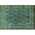 thumbnail image 1 of Ahgly Company Indoor Rectangle Persian Turquoise Blue Traditional Area Rugs, 8' x 10', 1 of 4