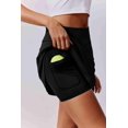 thumbnail image 4 of Pinspark Tennis Skirts for Women Stretchy Quick Dry Golf Skorts with Slant Pockets A-Line High Waisted 18" Active Skirt, 4 of 6