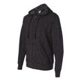 thumbnail image 2 of Independent Trading Co. Baja Stripe French Terry Full-Zip Hooded Sweatshirt PRM22BZ Baja Black M, 2 of 5