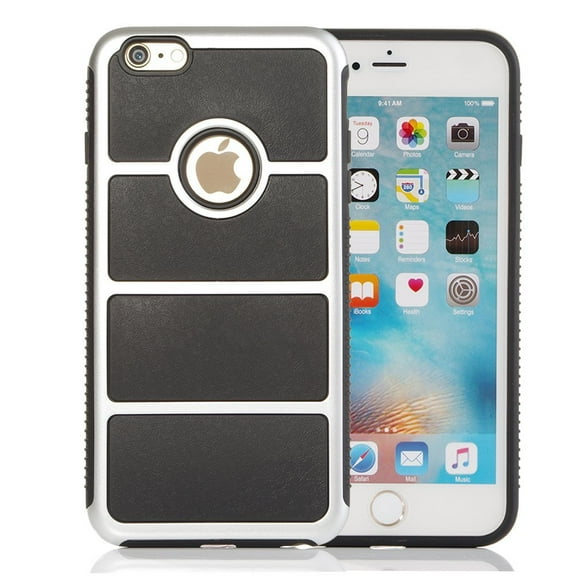 Iphone 6s Plus Case,Mignova Tough Gel Armor Cover for Iphone 6 Plus/ 6s Plus Protective Bumper Hybrid Hard Plastic and Soft Silicone Case for Apple Iphone 6 Plus and Iphone 6s Plus (Silver)