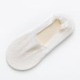 thumbnail image 3 of Qwertyu 5 Pairs No Show Socks Womens Nylon Non Slip Low Cut Invisible Liner Footies Thin Ice Silk Socks for Flats Loafers White One Size, 3 of 4