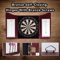 thumbnail image 4 of GSE Games & Sports Expert Deluxe Solid Wood Classic Dartboard Cabinet Set with Sisal Fiber Dartboard, Dart Scoreboard and 6 Steel Tip Darts for Target Game Indoor Game (Dark Cherry), 4 of 8