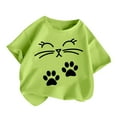 thumbnail image 2 of Piuwrlz T-Shirts Tops for Kids Girls Short Sweatshirt Sleeve Mint Green Size 140, 2 of 8