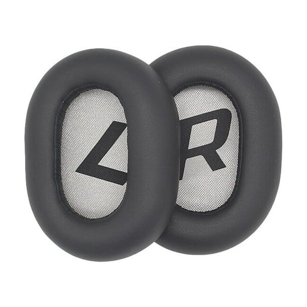 Methold Cojín de esponja para auriculares, 2 piezas, piezas de cuero con cancelación de ruido para juegos, repuesto de almohadilla para los Relojes inteligentes Gris oscuro