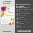 thumbnail image 4 of Main Squeeze Lemon Floral Bridal Shower Invitations, 20 Fill-In Cards with Envelopes, 5x7 Wedding Shower Invitations for Bride, Bridal Party Supplies and Decorations, Made in USA by Amanda Creation, 4 of 9