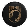 Distressed Bard Wood POW MIA Veteran Military Spare Tire Cover for Jeep RV