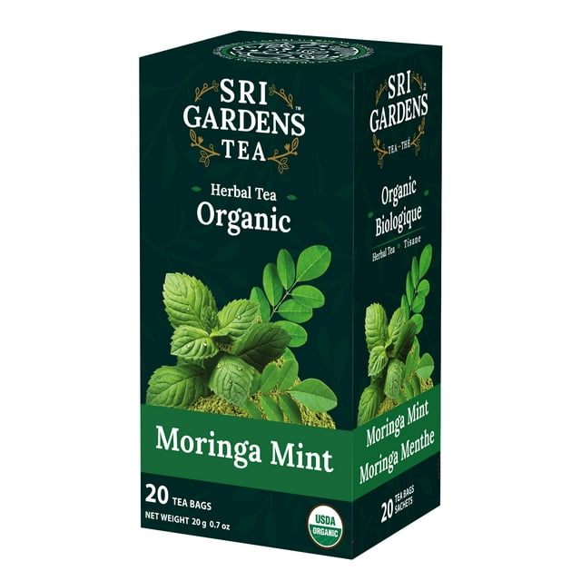 Sri Gardens Tea Tisane à la Menthe et Moringa, 20 Sachets de Thé