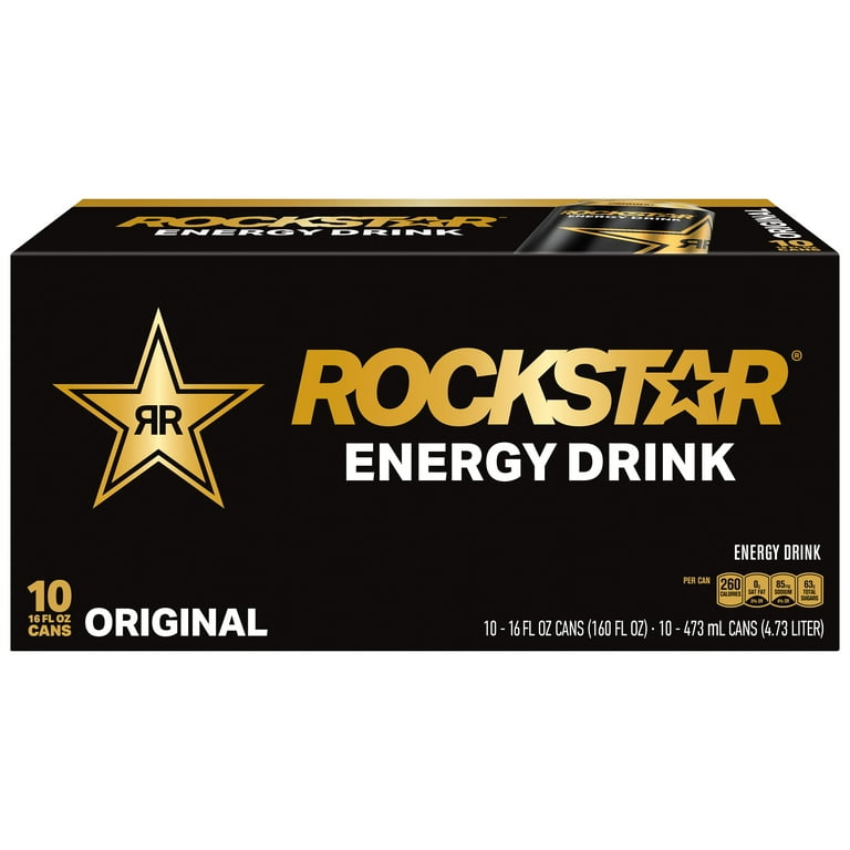 Rockstar Original Energy Drink, 16 fl oz, 10 Pack Cans - Walmart.com