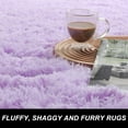 thumbnail image 2 of Softlife Super Soft Rug For Living Room Fluffy Rugs For Dorm Room Cute Plush carpet For Bedroom,8'x 10'，Purple, 2 of 6