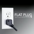 thumbnail image 4 of GE UltraPro Grounded 7-Outlet 2-USB Port Power Strip Surge Protector, 4 ft, Black, 40482, 4 of 8