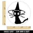 thumbnail image 2 of Spooked Cat in Witch Hat Halloween Self-Inking Rubber Stamp Ink Stamper - Blue Ink - Small 3/4 Inch, 2 of 7