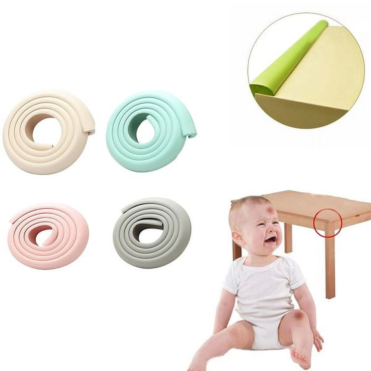 Odoland Agptek 12pc Baby Proofing Corner Guards Edge Protectors Soft Caring Baby Corners Foam Rubber Table Furniture Bumper Chil - M - Brown