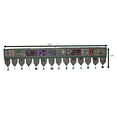 thumbnail image 3 of Stylo Culture Decorative Cotton Long Valances For Windows Dark Green Vintage Embroidered Patchwork Tassels Floral Scarf Curtain Topper Bedroom Large Door Hanging Toran | 78 x 12 Inches, 3 of 4