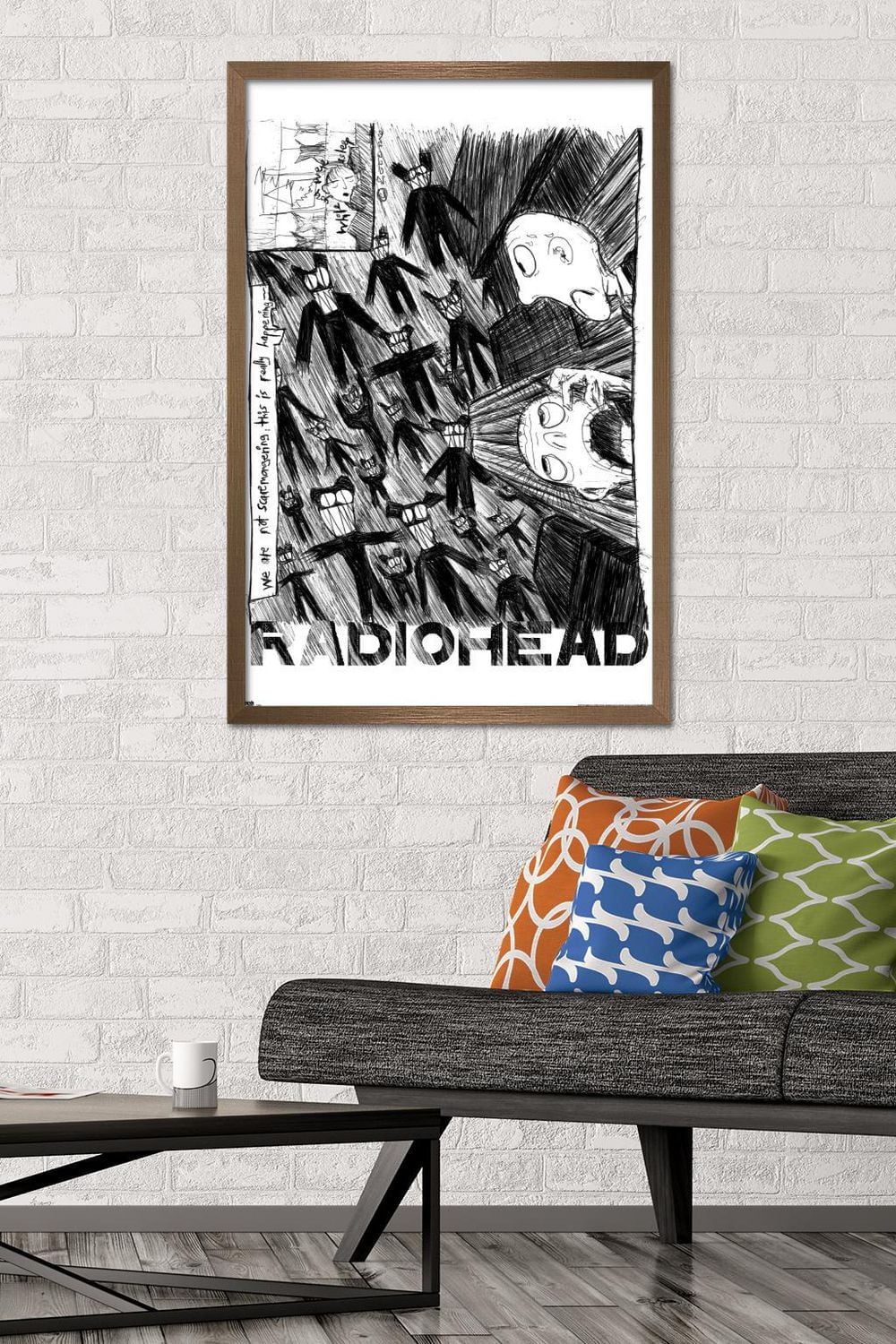Radiohead - Scribble Wall Poster, 14.725" x 22.375" Framed