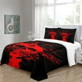 thumbnail image 4 of Skeleton Duvet Cover With Pillowcases Gothic Print Bedding With Zipper Closure Soft Microfiber Duvet Cover Single, 4 of 5