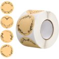 thumbnail image 1 of 500 Pieces Self Adhesive Kraft Paper Labels, 50mm Handmade Sticker, Round Gift Stickers, Jam Labels, Self-Adhesive Label for Cards Decor, 1 of 5