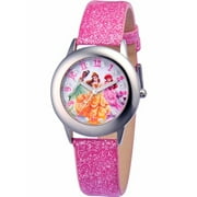 Princess Girls' Stainless Steel Watch, Pink Strap