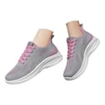 thumbnail image 3 of HBFAGFB Espadrilles pour Femmes Chaussures de Sport Respirantes à Lacets Roses Taille 41, 3 of 9
