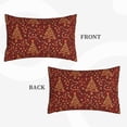 thumbnail image 2 of Rateoe Christmas Tree On A Red Background Pattern Pillow Covers with Invisible Zipper(Pillows are not Included) Standard Pillowcases-14"x20", 2 of 6