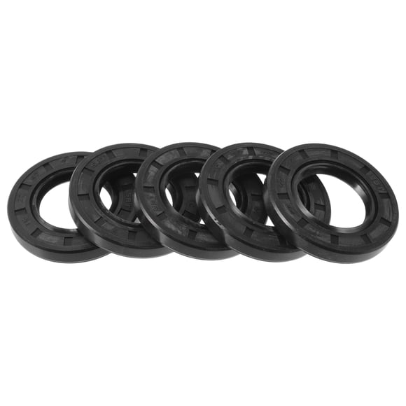 Sello de aceite universal TC de doble labio con resorte de acero Unique Bargains 27x47x7mm alta presión caucho NBR negro 5 Pcs