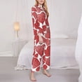 thumbnail image 4 of Bingfone Womens Pajama Sets Hearts Print,Long Sleeve Loungewear Pajamas Set-Small, 4 of 9