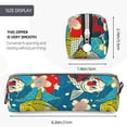 thumbnail image 3 of Fotbe Japanese Koi Pattern Leather Pencil Case, Pencil Pouch with Durable Zipper, Compact and Stylish Organizer for Stationery, Art Supplies, Travel Essentials, 3 of 7