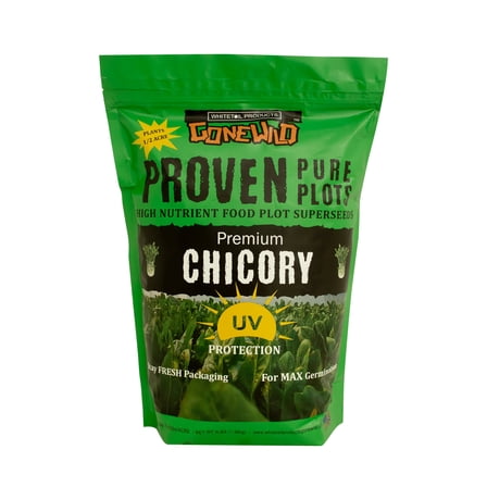 Whitetail Products Gone Wild, Premium Chicory Food Plot Seeds, 3lb Bag, G0958