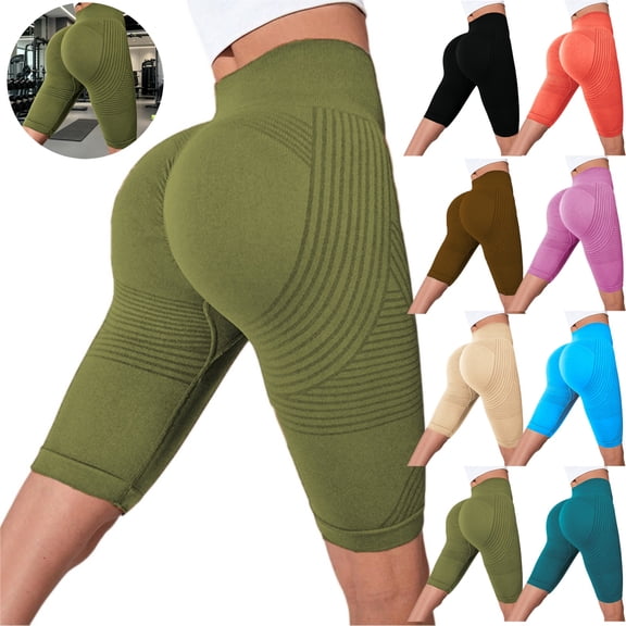 HAJWOH Yoga Compression 3D Leggings for Women New Anti Cellulite with Resistance Bands Butt Lifting Tummy Control Gym Yoga Pants for Daily Wear