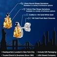 thumbnail image 2 of Gem Stone King 14K White Gold Yellow Citrine and Black Diamond Teardrop Stud Earrings for Women | 1.70 Cttw | Gemstone November Birthstone | Pear Shape 7X5MM, 2 of 6
