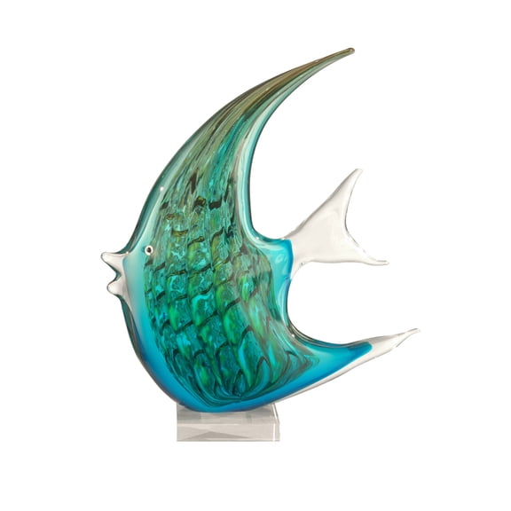 Dale Tiffany Aqua Fish Handcrafted Art Glass Figurine