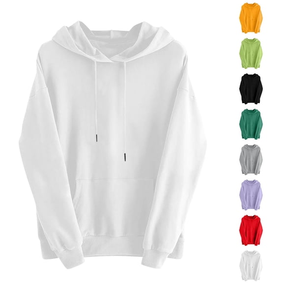 Hzzrkos Women Fashion Loose Solid Color Crew Neck Long Sleeve Distressed Hole Pullover Sweatshirt Top for Daily Casual Home Outdoor Lifestyle