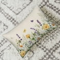 thumbnail image 4 of Spring Pillow Covers 12x20 Set of 2, Watercolor Lavender Eucalyptus Butterflies Decorative Throw Pillows Wildflowers Daisy Farmhouse Cushion Pillow Covers for Sofa Couch Outdoor Decor, 4 of 6