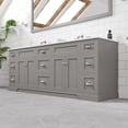thumbnail image 6 of Epic 84 in. Gray Double Sink Bath Vanity with Carrara Quartz Top and Undermount Porcelain Sinks, 6 of 13