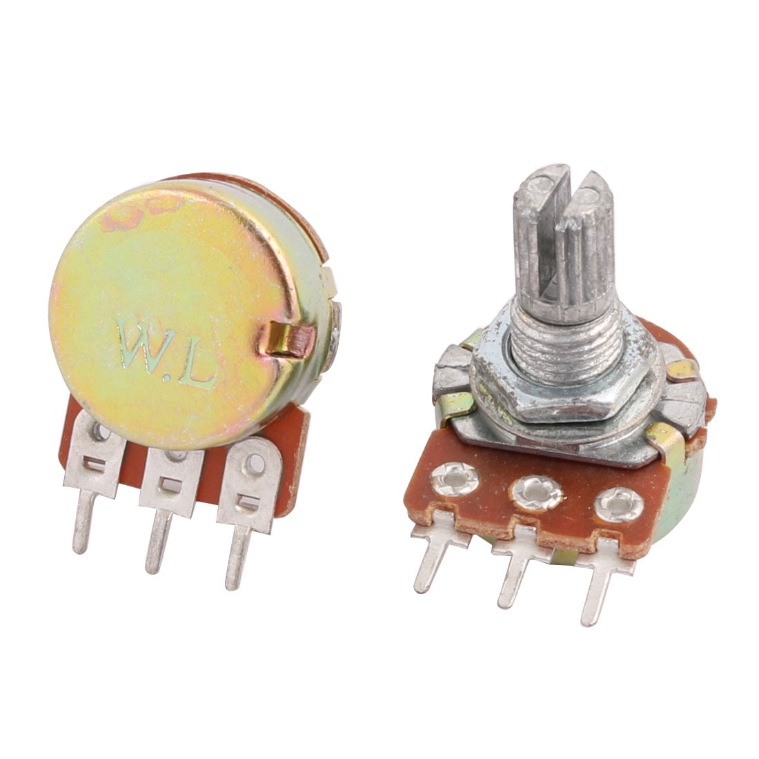 B50K 50K Ohm Adjustment Single Linear Rotary Taper Potentiometer 5 Pcs