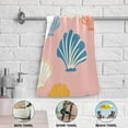 thumbnail image 6 of Cute Seashells Pastel Style Hand Towel Absorbent Bath Towels for Bathroom Sports Gym 28" x 14" Set of 2, 6 of 8