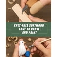 thumbnail image 4 of Bloques para tallado en madera de tilo Bluvizo, kit DIY de 24 piezas de madera blanda, 4 of 6