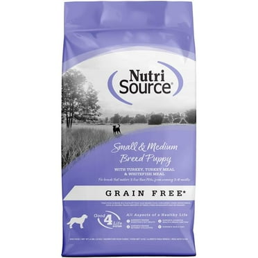 Nutri Source 125150 4 lbs Grain Free Small & Medium Breed Puppy Food - MP8