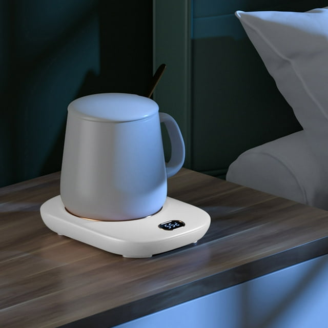 LPSSTORE Wireless USB Vacuum Mug Wireless Desktop Coffee Warmer 3 Levels 55°C Portable Smart Mug Heater Green