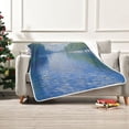 thumbnail image 7 of Yayeee Throw Blanket for Couch Soft Warm 60" x 80" Sofa Chair Bed Decoration, Blue Sky and River, 7 of 7