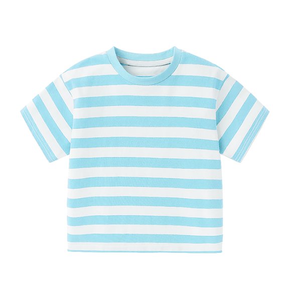 VUHXZWAF Boys Shirts Summer Crew Neck Short Sleeved Tops Comfortable Soft Kids Clothes Size 13-14 Years