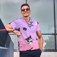 thumbnail image 4 of Saiise Sanrio Ab Mens Golf Shirt Moisture Wicking Dry Fit Mens Polo Shirts Dry Fit Performance Men's Golf Shirts Regular Fit Fashion Print, 4 of 7