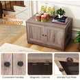 thumbnail image 3 of Litter Box Enclosure, Modern Hidden Furniture with Double  and Side Entry for Cats, 3 of 8