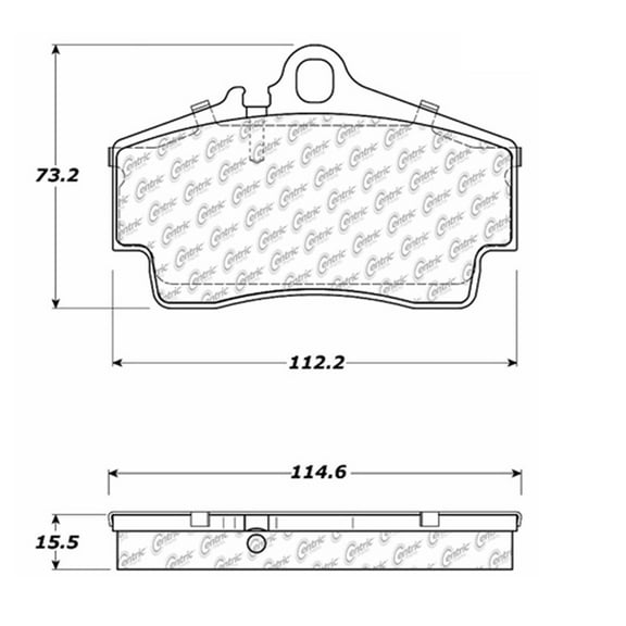 Centric Brake Pad Set, #105-07380