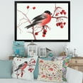 thumbnail image 3 of Designart 'Bullfinch Bird Sitting On A Branch' Traditional Framed Art Print, 3 of 4