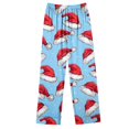 thumbnail image 5 of Lorytime Christmas Pajamas Sets for Women Santa Hat Long Sleeved Collared Tops Elastic Waist Pants Holiday Sleepwear, 5 of 5