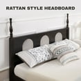 thumbnail image 3 of FunniHomi Queen Bed Frame with Rattan Headboard, No Box Spring Needed, Supports 1100 lbs, 3 of 11
