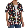 thumbnail image 4 of Xecao offers the Rose Rabbit for Men's Casual Short-sleeved Shirt, a button-up collared shirt with a pocket, perfect for beach vacations and yacht travel in the 4X-Large size., 4 of 7